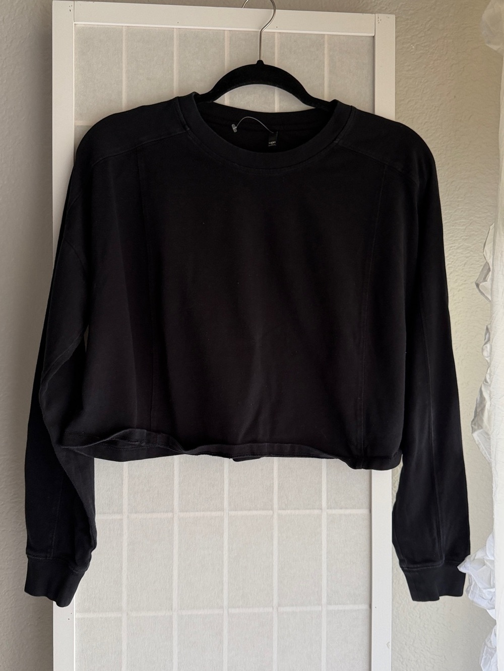 UGG Black Cropped Crew Sweatshirt